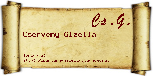 Cserveny Gizella névjegykártya